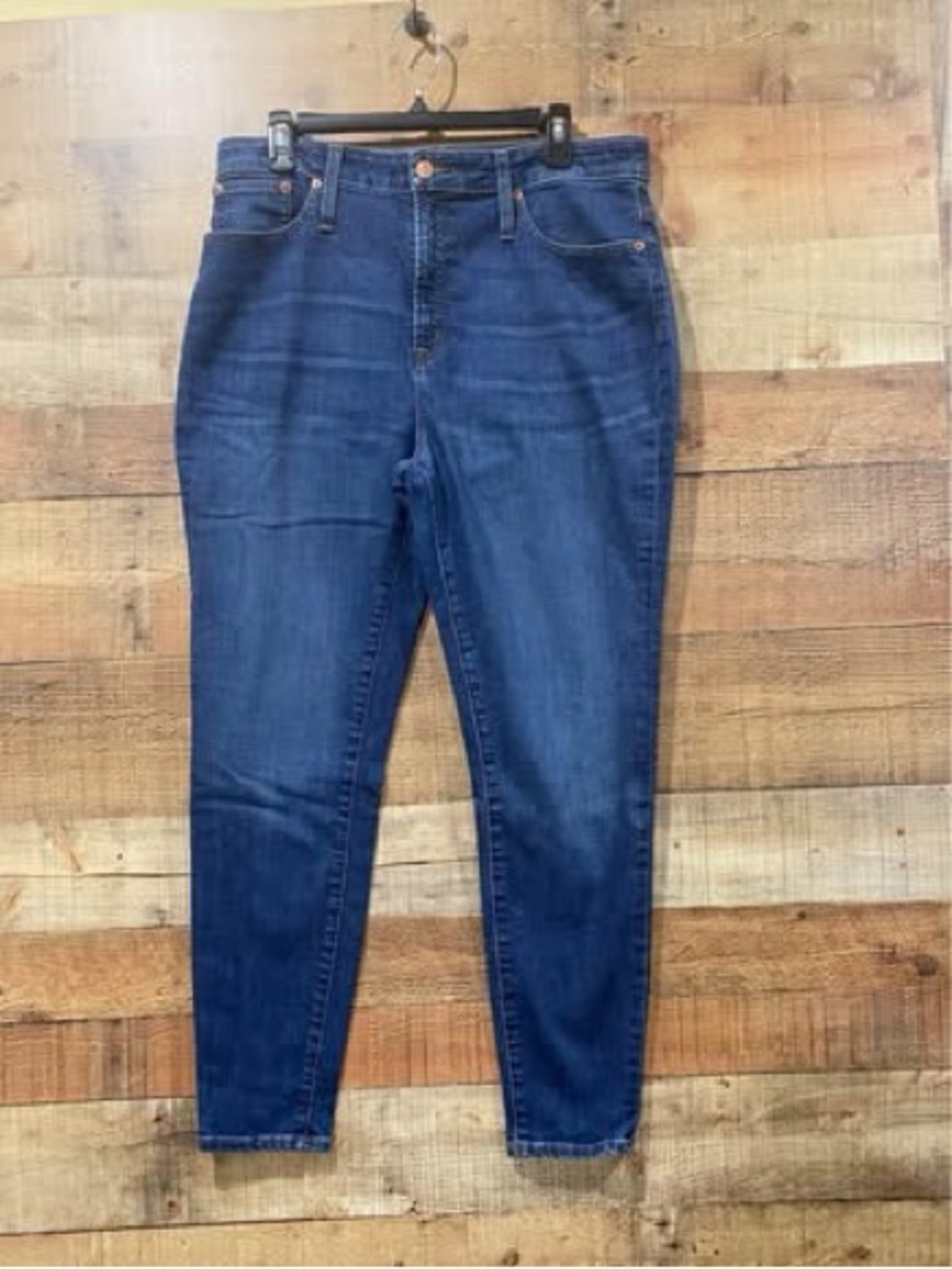 J. Crew High-Rise Skinny Jeans in Indigo Blue